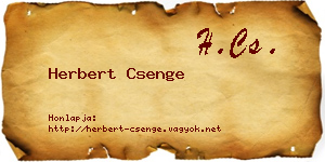 Herbert Csenge névjegykártya